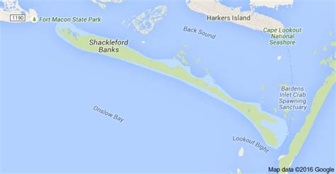 Map of Shackleford Banks, Harkers Island, NC | Harkers island, Island map, State parks