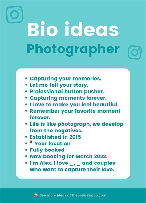 Photographer Bio Template at tarnoelleblog Blog