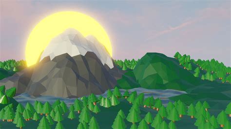 Mountain 3D Model Low Poly