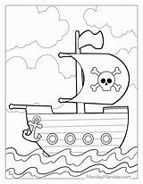 Pirate Ship A Big Galleon Coloring Page sketch template