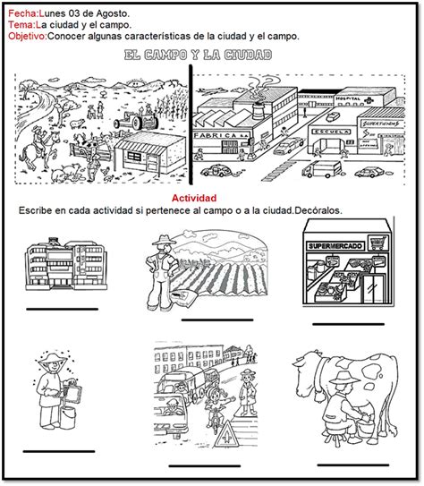 La ciudad y el campo | Actividades de enseñanza, Cuaderno de ...