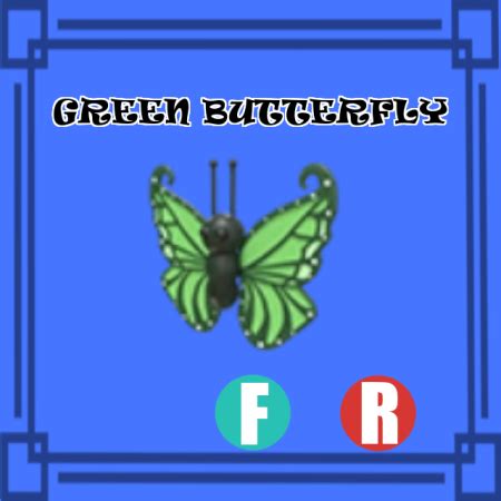 Green Butterfly NORMAL FLY RIDE Adopt Me - Buy Adopt Me Pets - Buy Adopt Me Pets Online - Buy RF ...