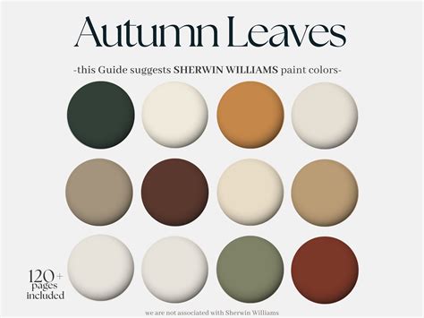 Sherwin-williams Color Palette: Autumn Leaves, 12 Colorful Sherwin ...