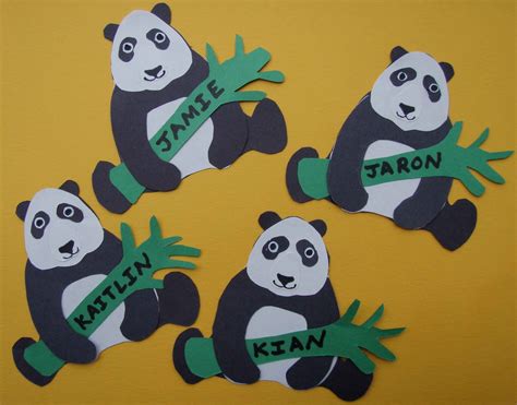 Crack of Dawn Crafts: Earth Day Panda Name Tags