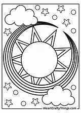 Coloring Pages Sun And Moon sketch template