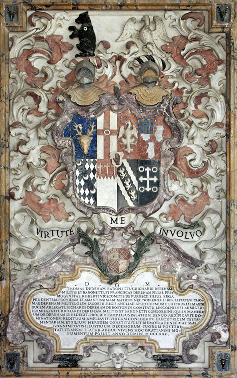 Dereham family monument in the Church of St Andrew at West Dereham, Norfolk, England Norfolk ...