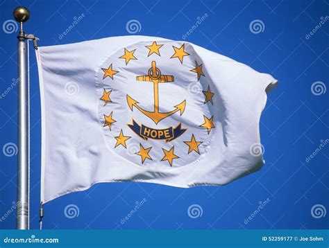 State Flag of Rhode Island stock image. Image of gesture - 52259177