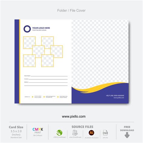 Folder / File Cover Design Template Free Download CorelDraw File