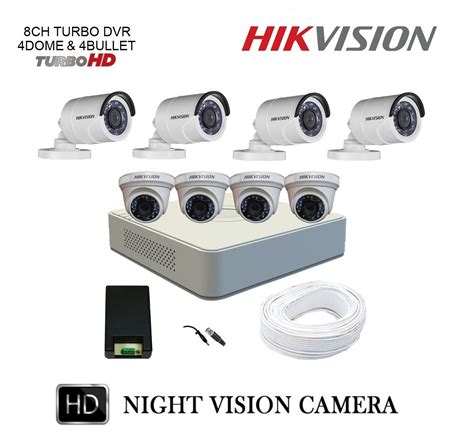 Buy HIKVISION Full HD (2MP) 8 CCTV Cameras & 8Ch.Full HD DVR Kit (All ...