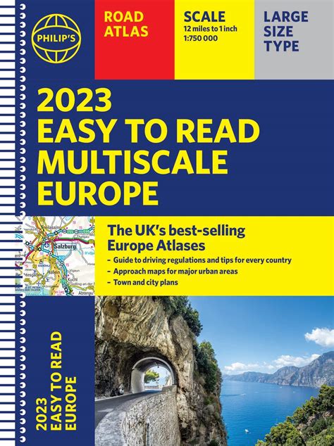 Buy Europe Easy Read Road Atlas by Philip's (2023) – The Chart & Map Shop