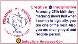 February 25 Zodiac (Pisces) Horoscope Birthday Personality and Lucky Things