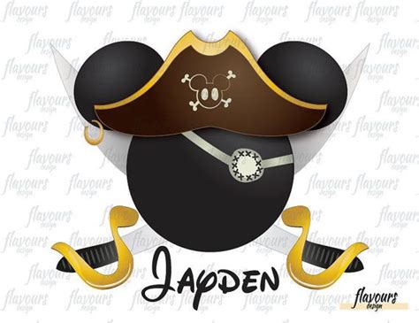 Mickey Mouse Pirate Hat - INSTANT DOWNLOAD - Disney Cruise Pirate ...