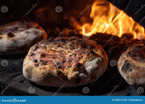 Stone Baked Oven. Pizza Cooked in a Wood Fired Oven Stock Photo - Image ...