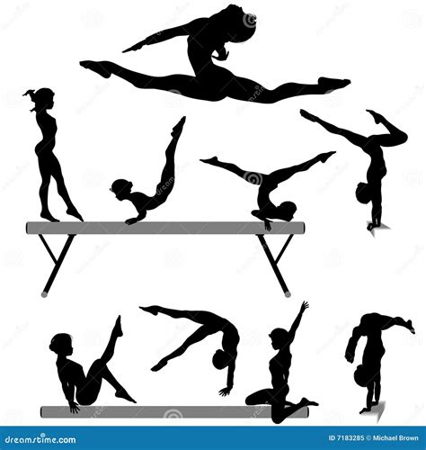 Gymnast Silhouette Vector Illustration | CartoonDealer.com #85398746