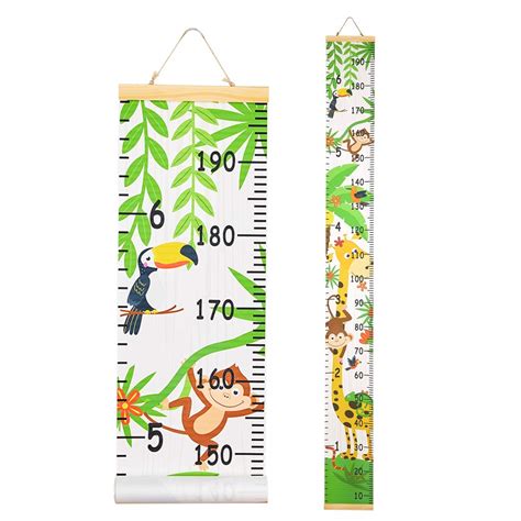 Buy FIOBEE Baby Growth Chart Kids Height Chart, Wall Ruler Measure ...