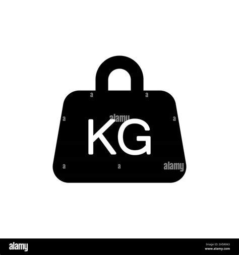 Weight kg flat icon vector symbol illustration, kilogram measurement ...