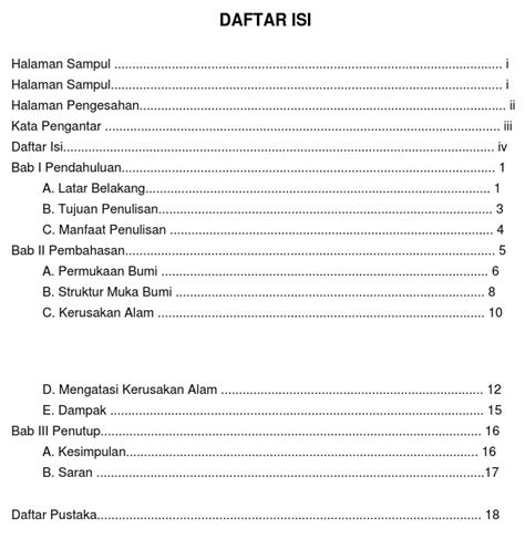 14+ Contoh Daftar Isi Otomatis | My Makalah