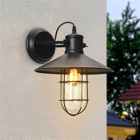 OverseasStore店Casa Seville Rustic Farmhouse Outdoor Wall Light Fixture Dark Walnut 27" Hammered ...