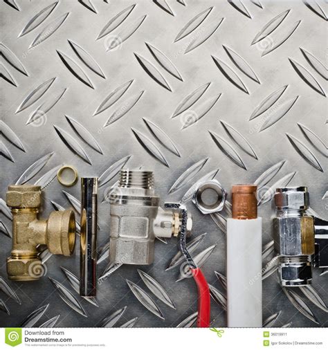 Plumbing inlet pipe valve stock image. Image of nickel - 36019911