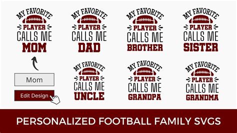 Custom Football Family SVG