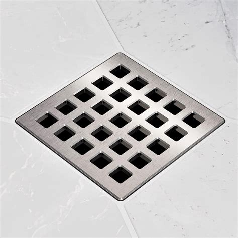 QUADRA Brushed Nickel Unique Drain Cover | Ebbe America