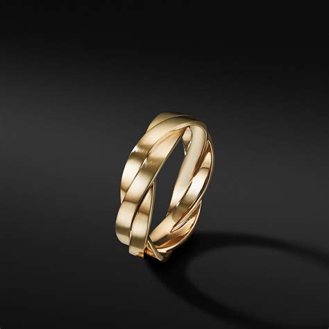 Twisted Cable Band Ring in 18K Yellow Gold, 6mm | David Yurman in 2021 ...