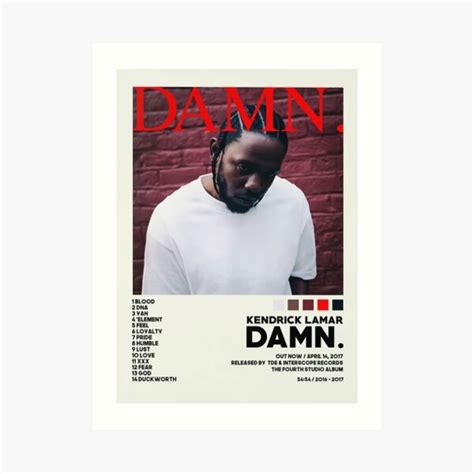 "Damn Album Cover Poster" Art Print for Sale by tessyoce | Redbubble