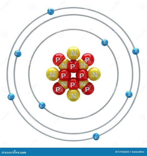 Oxygen Atom On White Background Stock Illustration - Image: 51926655