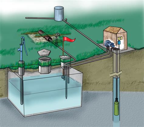 an image of a diagram of a water source and its connection to the ground below