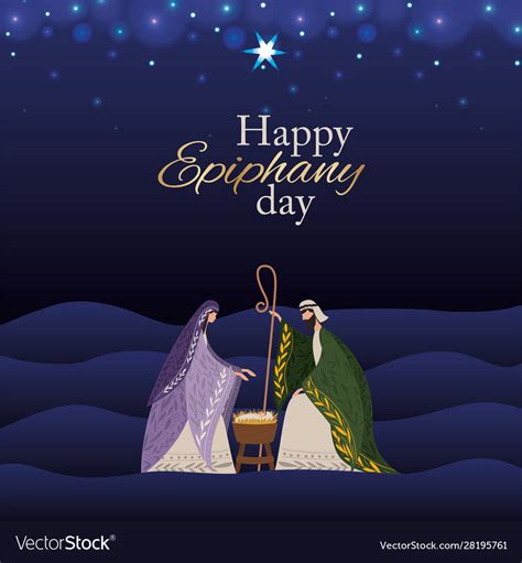 Happy epiphany day design Royalty Free Vector Image