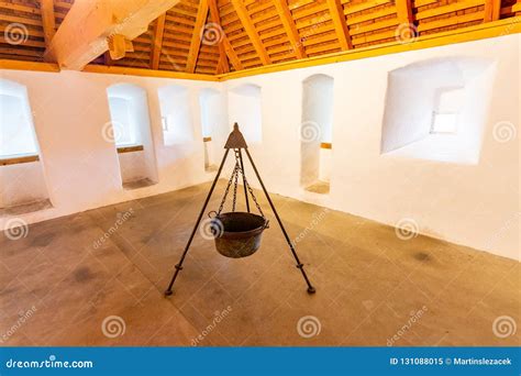 Predjama, Slovenia - 22.07.2018: Interior of Medieval Predjama Castle ...