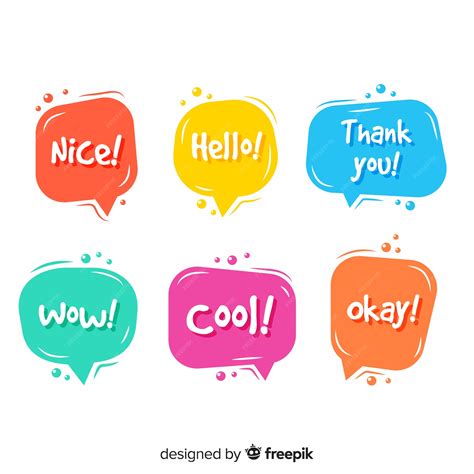 Premium Vector | Speech bubbles in different colors with expressions