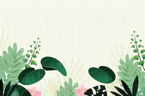 Free Vector | Watercolor botanical garden background