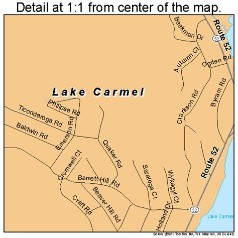 Lake Carmel New York Street Map 3640398