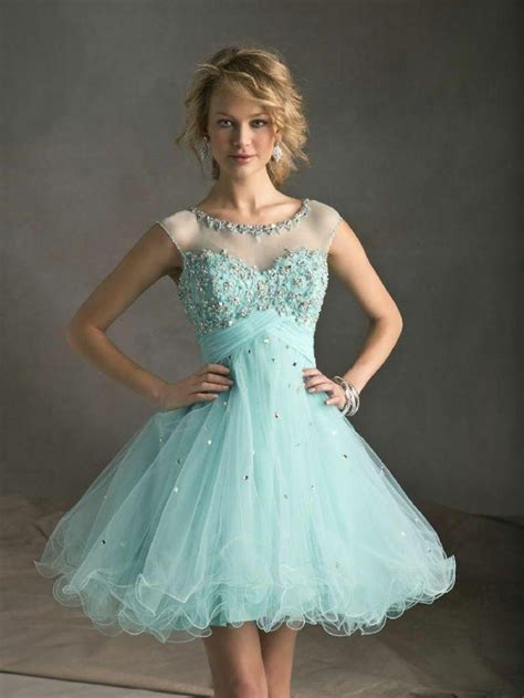 Short Tulle Beaded Cap-Sleeves Evening Dress Junior's Formal Party Prom ...