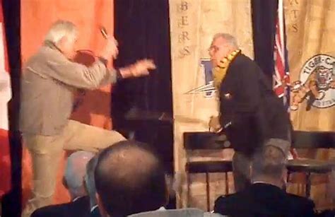 Retired Canadian football legends brawl on stage in viral YouTube video ...