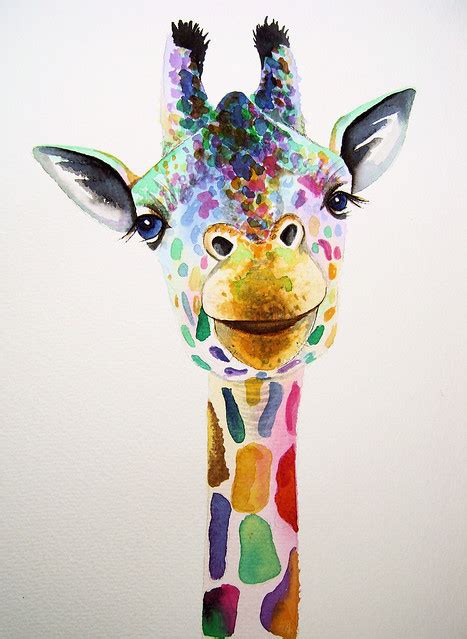 Giraffe 4 | Colorful animal paintings, Giraffe painting, Giraffe art