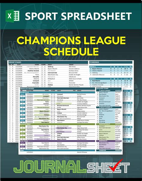 JS805-SS-XL UEFA CHAMPIONS LEAGUE 2023/2024 FIXTURES | SCORESHEET ...