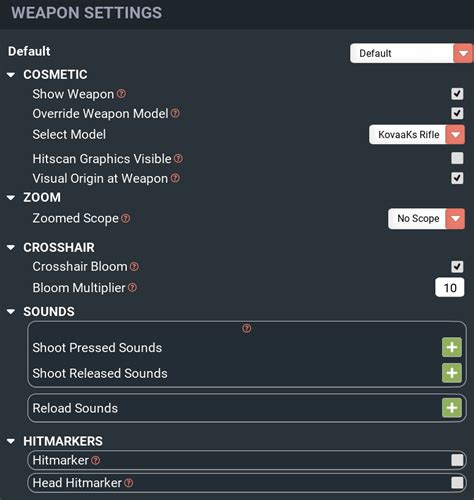 KovaaK's Settings - Weapons | KovaaK's Wiki