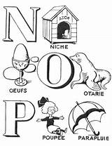 Letter Is For Coloring Flashcards French  Free Printable Papercraft sketch template