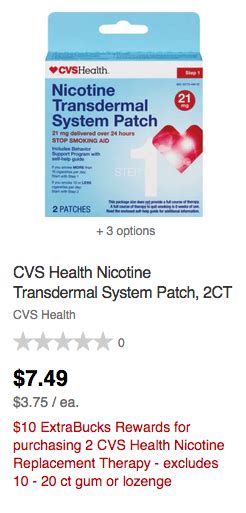 CVS Health Nicotine Patch 2 Ct. Only $2.49 at CVS! {No Coupons Needed ...