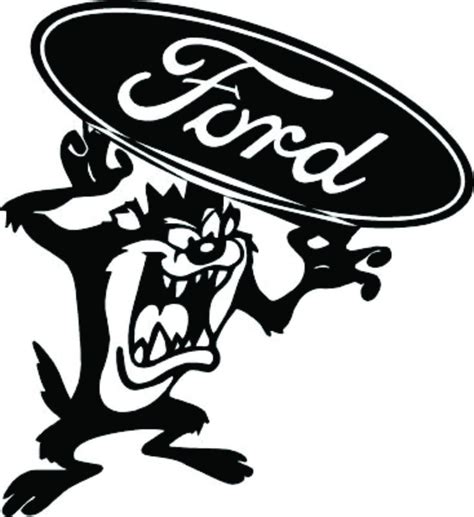 Taz Ford symbol decal vinyl sticker Choose size and color