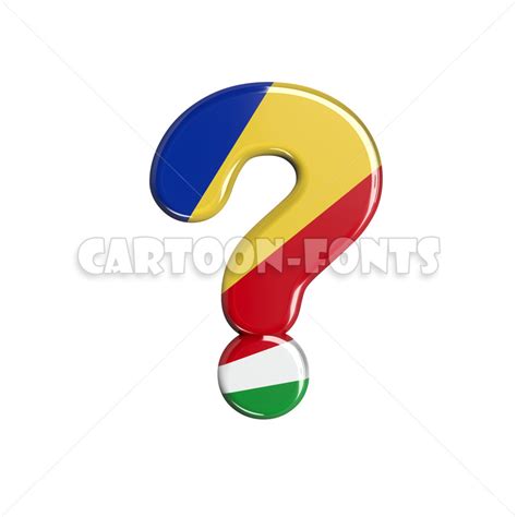 seychellois flag interrogation point | 3d sign against white background