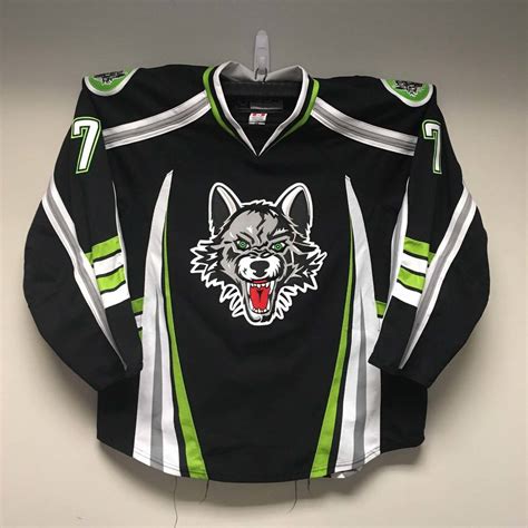 AHL Authentic - Chicago Wolves Third Jersey Worn by #7 Nolan Valleau