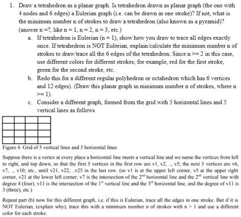 Solved 1. Draw a tetrahedron as a planar graph. Is | Chegg.com