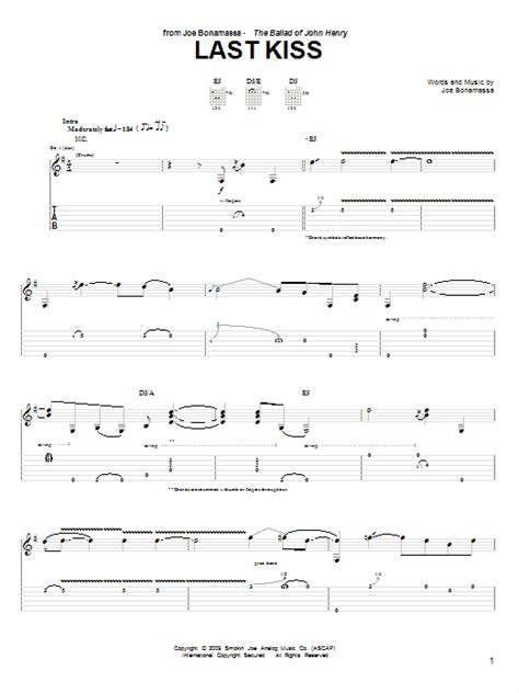 Last Kiss by Joe Bonamassa - Guitar Tab - Guitar Instructor