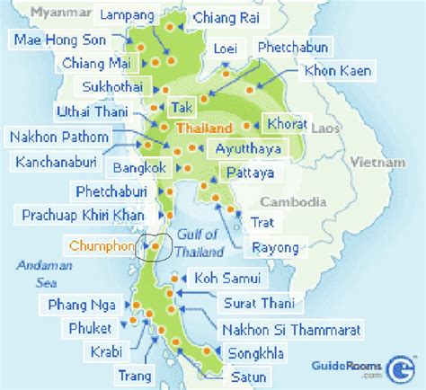 Thailand Map Chumphon