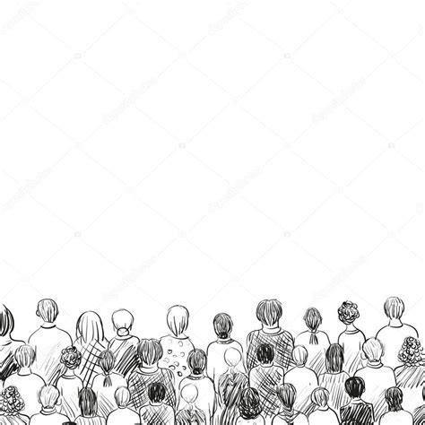 People crowd sketch back. Background Stock Vector Image by ©Alisen ...