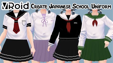 [ VRoid Studio ] Create Japanese School Uniform 2 - YouTube