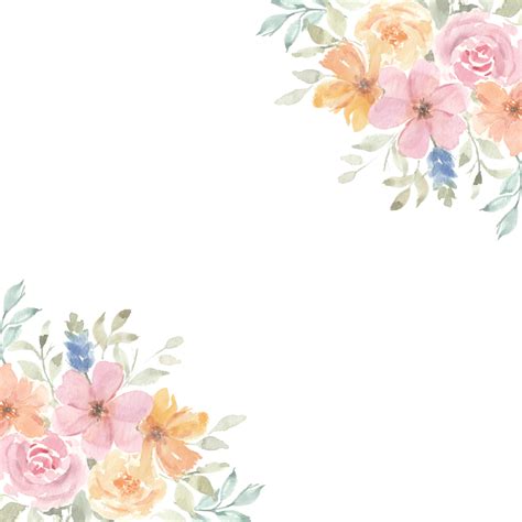 Watercolor Flowers Border Png Image Watercolor Flower Border – NBKomputer